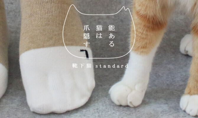 自分の足も猫足になれるソックス　靴下猫バージョン新発売ニャ！「能ある猫は、爪隠す」