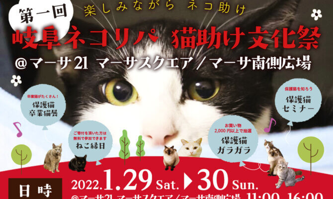 1月29日30日は！岐阜ネコリパ猫助け文化祭