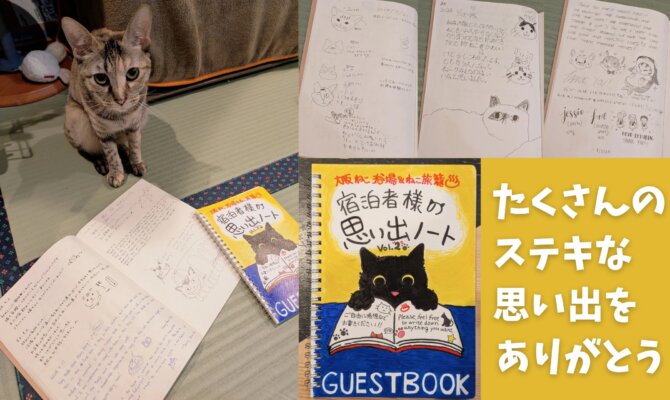 【大阪ねこ浴場】ねこ旅籠の思い出がいっぱいになりました✏️📖✨️